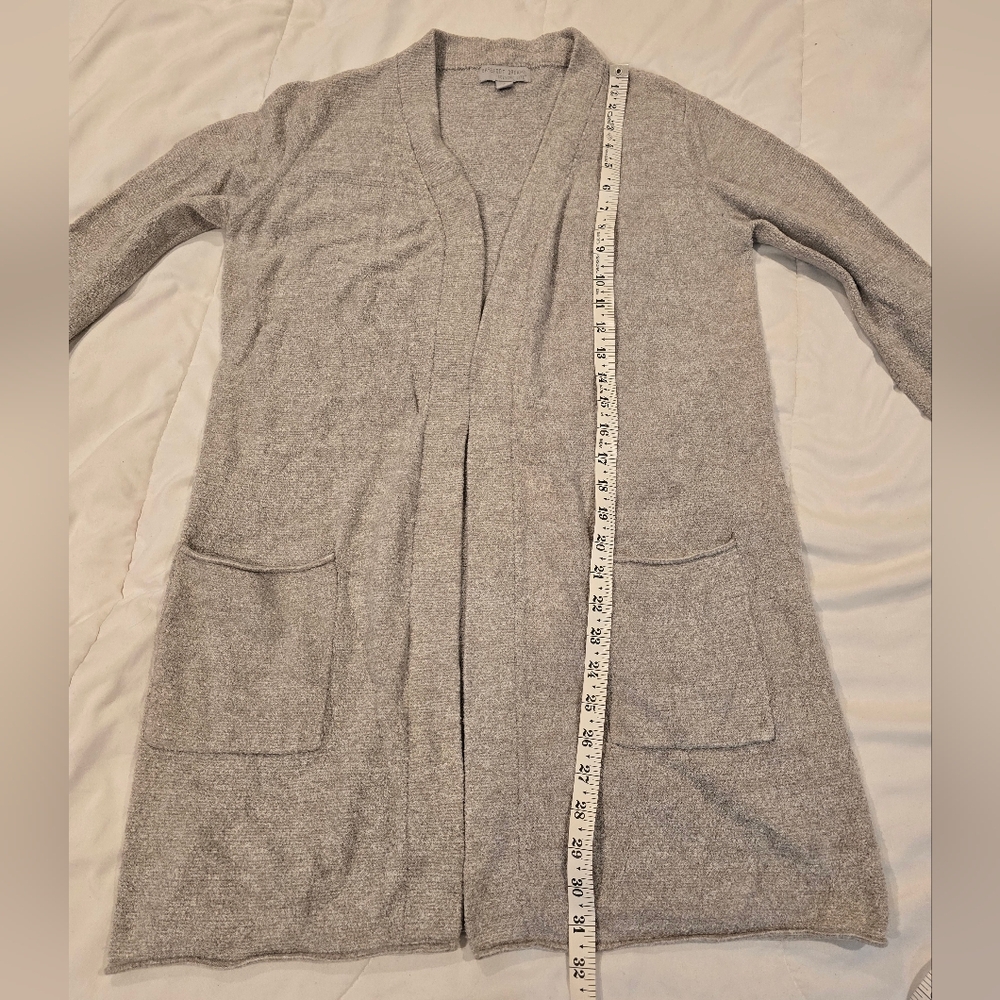Barefoot Dreams CozyChic Lite Womens Long Weekend Cardigan Sweater Gray Size S - Picture 6 of 10